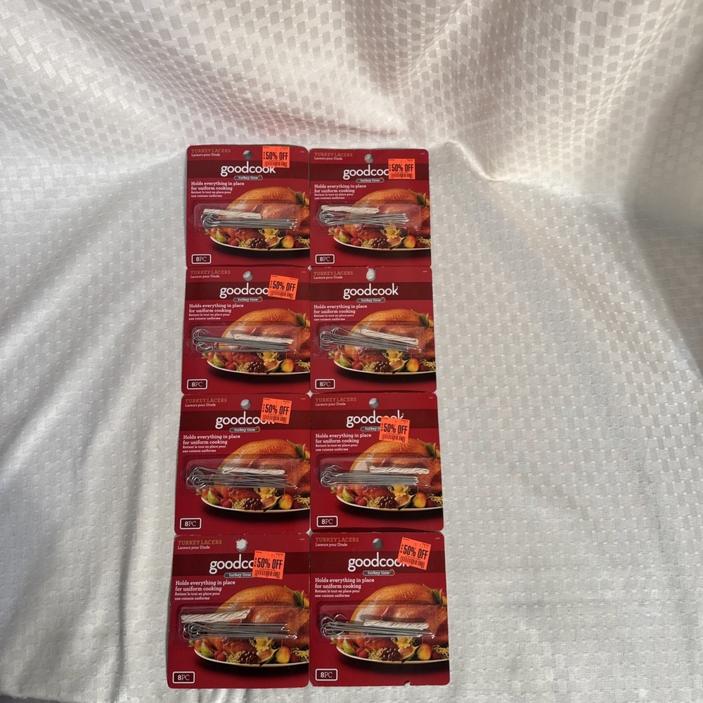 Good Cook Turkey Time 8 Pack Poultry Lacers & String Thanksgiving Baking New